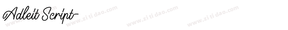 Adleit Script字体转换